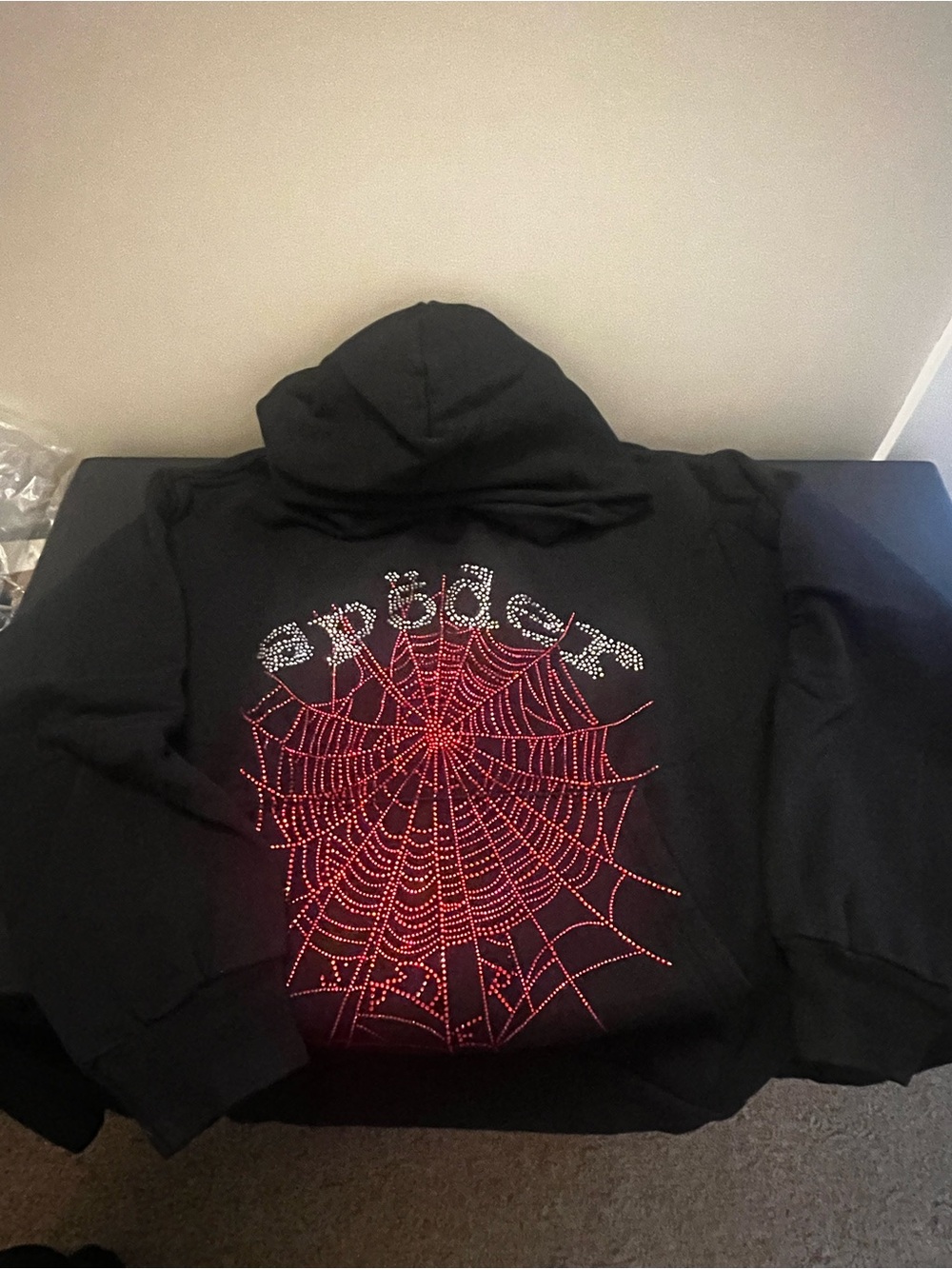 Sp5der Hoodie with Rhinestone